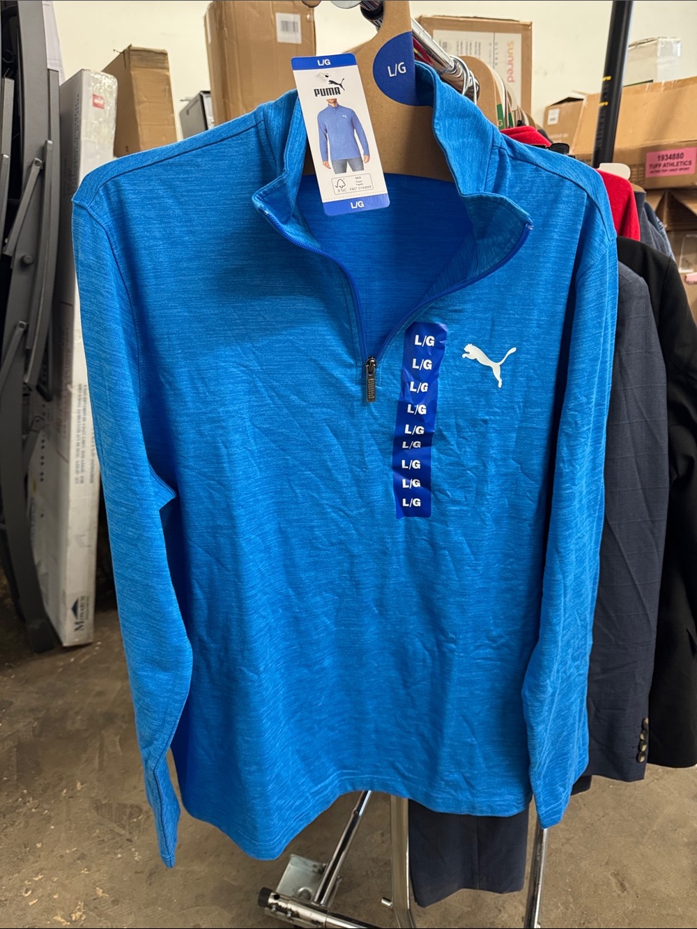 Puma Men’s Bright Blue Half-Zip Pullover